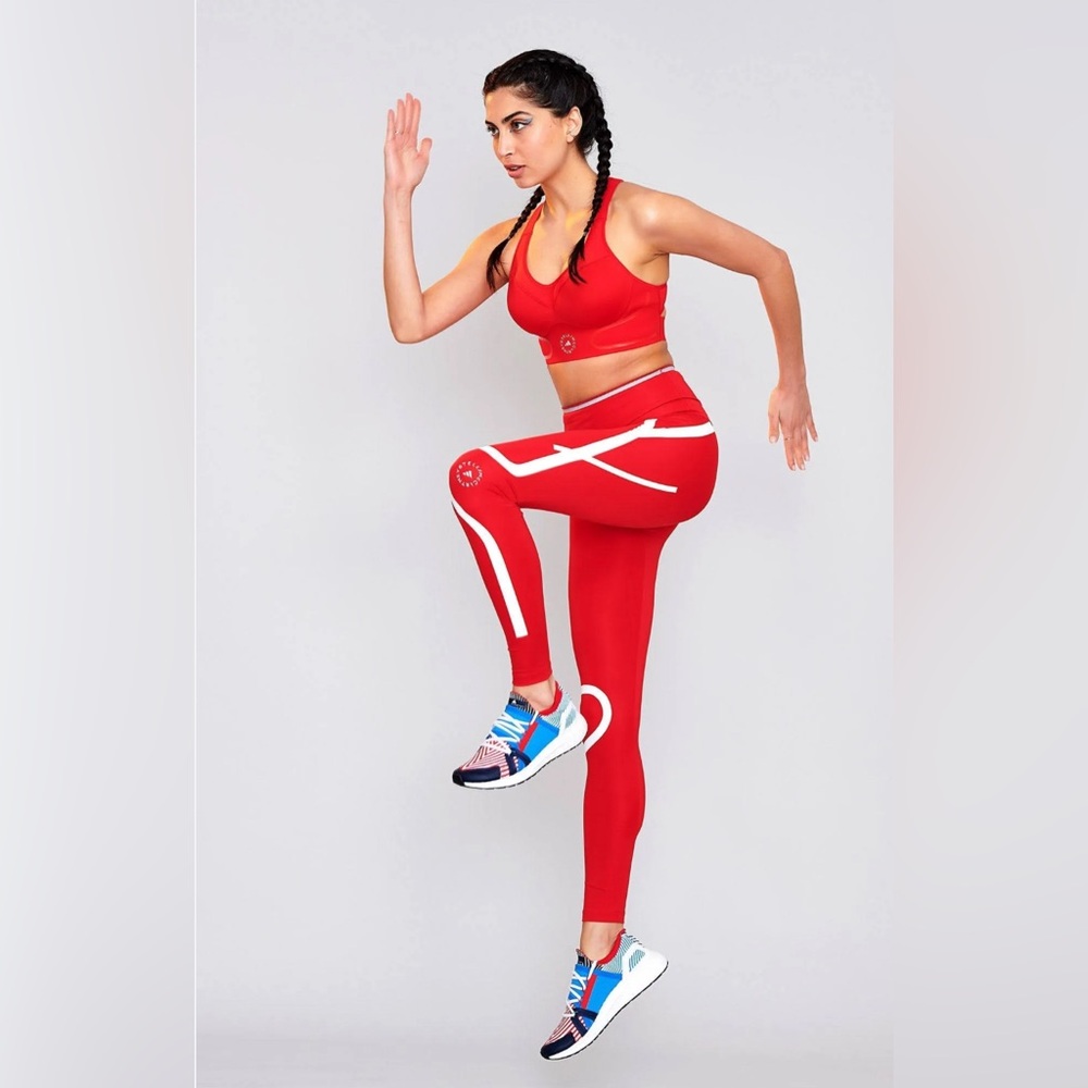 Adidas By Stella McCartney Truepace Red Running Tights, Sz S